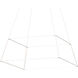 Z-Bar Rise LED 50.5 inch Matte white Pendant Ceiling Light, Square